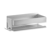 BENKSTEIN Étagère de douche à coller ou à percer - Panier de douche à suspendre - Peut également être monté sans perçage - Support pour gel douche et autres