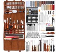 Benlay Kit outil en cuir avec sac à main, outils d'artisanat et tapis de découpe à rivets