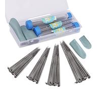 Benlay Lot de 80 aiguilles à feutrer en 4 tailles (calibre 36, 38, 40, 42) - Kit d'outils de feutrage avec doigts et aiguilles à feutrer et boîte de rangement - Pour débutants - Argenté