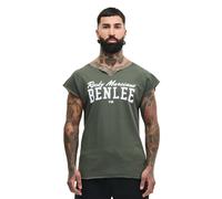BENLEE Edwards T-Shirt pour Homme Coupe Normale, Olive/Blanc, XL