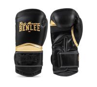 BENLEE Gants de Boxe en Cuir synthétique Brillant, 35,5 g, Noir/doré