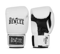 BENLEE Gants de Boxe en Cuir synthétique Rodney, Blanc/Noir, 10 oz
