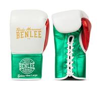 BENLEE Gants de boxe en cuir Typhoon White/Green/Red 10 oz L