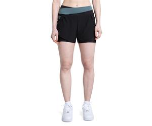 BENLEE Keilour Short Fonctionnel pour Femme, Noir/Vert, Taille S