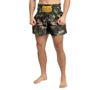 BENLEE Pantalon de boxe thaï uni pour homme Camouflage Woodland S