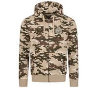 Benlee Veste de survêtement 'Frasen' noisette / brun foncé / olive / blanc, Taille S