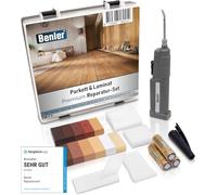 BENLER® Kit de réparation 2 en 1 pour bois - Pour stratifié, parquet et vinyle - Convient également pour PVC et plastique - Kit de réparation de stratifié - 19 pièces (kit de réparation du bois).