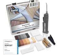 BENLER Kit de réparation PVC vinyle et plastique,Pour surfaces en plastique telles que sols en vinyle,Pour parquet stratifié aspect bois gris,Cire dure de réparation