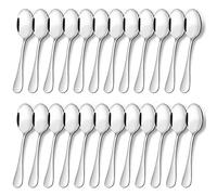 benlidoner Lot de 24 cuillères à café en acier inoxydable - 14 cm - Cuillères à glace - Cuillères à soupe - Petites cuillères - Pour la maison, les restaurants, les cantines - Passe au lave-vaisselle