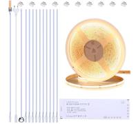 BENLUN 12V Ruban LED COB Cuisine Sous Meuble 10M, Bande LED 3000K Blanc Chaud Dimmable, Bandeau LED Connecté Adhésif CRI 93 avec Variateur et Alimentation, pour Dressing Escalier Placard