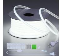 BENLUN 220V Ruban LED COB Exterieur Etanche 30M, 6000K Blanc Froid Flexible Découpable Bande LED 300W CRI 90+ Sans Transformateur, pour Chambre, Gaming, Bureau, Pergola Extérieur