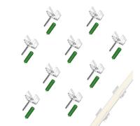 BENLUN 40 Pièces de Clips, vis et Ancres pour Cloisons Sèches, 2 Pièces de Bouchons de Queue en Silicone, Uniquement pour COB LED Strip 10mm X 6mm 288LEDs/M 20M