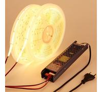 BENLUN Ruban LED COB Exterieur Etanche 24V 20m CRI 93 avec Transformateur