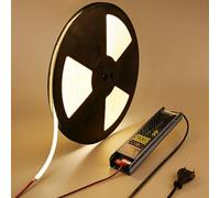 BENLUN Ruban LED COB Exterieur Etanche 48V 20m avec Transformateur