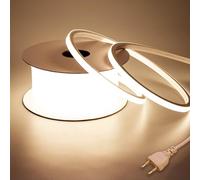 BENLUN Ruban LED Neon 220V 10M, 3000K Blanc Chaud LED Strip Light Exterieur Etanche, Bande LED Sans Transformateur, 10W/M 900LM/M Flexible Néon pour Chambre Salon Cour Décoration