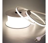 BENLUN Ruban LED Neon 220V 10M, 4000K Blanc Naturel LED Strip Light Exterieur Etanche, Bande LED Sans Transformateur, 10W/M 900LM/M Flexible Néon pour Chambre Salon Cour Décoration