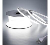 BENLUN Ruban LED Neon 220V 10M, 6000K Blanc Froid LED Strip Light Exterieur Etanche, Bande LED Sans Transformateur, 10W/M 900LM/M Flexible Néon pour Chambre Salon Cour Décoration
