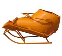 Benne à béton EICHINGER 600 L couchée à fond ouvrant à vidage latéral-Mécanique avec volant-1025V9