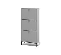 Benne à chaussures Eliza 60x130cm avec 3 tiroirs pliants Gris Vicco 56430