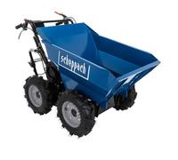 Scheppach Dumper - Benne motorisée thermique DP3000 | Charge maximale de 300kg | 5,6 CV | 4 roues motrices | 3x marche avant / 1x marche arrière | Mini brouette - mini camion benne