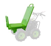 Benne plate pour mini dumper avec rues rd300 ZIPPER rd300fp