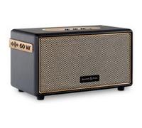 Bennett & Ross BB-860BK Blackmore Haut-Parleur Bluetooth rétro en Cuir - Haut-Parleur Vintage avec 2X 30W - Speaker Entrée USB avec Lecteur MP3 - Jack 3,5 mm avec aux-in - Enceinte en Noir