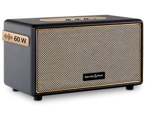 Bennett & Ross BB-860BK Blackmore Haut-Parleur Bluetooth rétro en Cuir - Haut-Parleur Vintage avec 2X 30W - Speaker Entrée USB avec Lecteur MP3 - Jack 3,5 mm avec aux-in - Enceinte en Noir