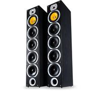 Bennett & Ross Exosphere Paire d'Enceintes HiFi sur Pied 4 Voies (200W RMS, Subwoofer 6,5", Grave 6,5", 3X Medium 6,5", Tweeter 1", Conception Bass-Reflex, Finition Bois) Noir