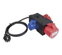 Benning Adaptateur 044147 – Prise mâle + contact de protection, CEE Cara/rouge/bleu femelle