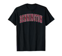 Bennington Vermont Souvenir College Style Red Text T-Shirt