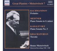 Benno Moiseiwitsch - Plays Rachmaninoff/Medtner/Kabalevsky/Prokofiev/& [New CD]