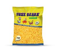 Benny Beads Perles à Repasser 1500 Pièces, Taille Midi 5mm, Accessoires de Bricolage Créatifs DIY Fuse Beads (Jaune)
