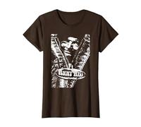 Benny Hill Show Comedian sortant de la Fermeture éclair T-Shirt, Femme, Marron, 3XL