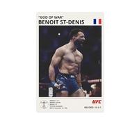 Benoit Saint Denis Personalisiertes UFC Poster sur toile pour chambre à coucher, bureau, chambre, cadeau 40 x 60 cm
