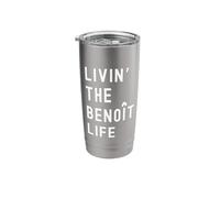 Benoît vivant la vie de Benoît Nom Amusant Gobelet isotherme en acier inoxydable double paroi