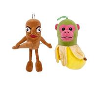 Benolls Tung Tung Tung Sahur Plush,2025 New Tralalero Tralala Plush,Italian Brainrot Stuffed Figure Pillow Gift for Fans (Brown+Bananas)