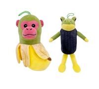 Benolls Tung Tung Tung Sahur Plush,2025 New Tralalero Tralala Plush,Italian Brainrot Stuffed Figure Pillow Gift for Fans (Bananas+Frog)