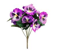 Benoon Fleur Artificielle 1Pc Pensée Jardin Bricolage Scène Fête Maison Mariage Artisanat Décoration Rouge-Violet