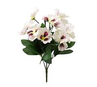 Benoon Fleur Artificielle 1Pc Pensée Jardin Bricolage Scène Fête Maison Mariage Artisanat Décoration Blanc