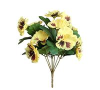 Benoon Fleur Artificielle 1Pc Pensée Jardin Bricolage Scène Fête Maison Mariage Artisanat Décoration Jaune