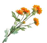 Benoon Fleurs Artificielles Décoratives, 1 Pc 6 Têtes Artificiel Faux Tissu Dahlia Fleur Fête De Mariage Décoration De Bureau à La Maison OrangeNone