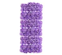 Benoon Mini Mousse Rose, 72pcs Roses en Mousse Colorfast Fleur Artificielle Décoration De La Maison pour Les Vacances De Noce, 12 Couleurs Violet