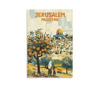 Benoumoney Jerusalem Travel Poster-1 Décoration Murale Pour Salon, Art Mural Pour Chambre D'adolescent, Toile Murale 12x18inch(30x45cm)
