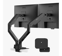 BenQ BDH01 Bras Double à Ressort gaz pour 2 écrans Jusqu’à 35"/20 kg, Robuste, Installation Rapide, sans affaissement, Pince ou Passe-câble, Plaque renforcée, VESA 75x75/100x100