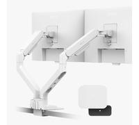 BenQ BDH02 Bras articulé Double écran Support à Ressort à gaz pour 2 écrans | jusqu'à 35" et 20 kg, robuste, installation rapide, sans affaissement, pince et passe-câble, VESA 75x75 & 100x100