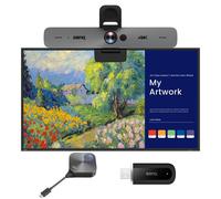 BenQ Bundle 1 : SL4304 + TWY31 + DVY32 + WD02AT Solution de collaboration complète pour vos salles de réunion : écran 4K UHD 43'', caméra 4K 120°,