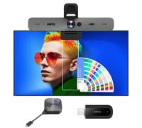 BenQ Bundle 2 : SL5504 + TWY31 + DVY32 + WD02AT Solution de collaboration complète pour vos salles de réunion : écran 4K UHD 55'', caméra 4K 120°,