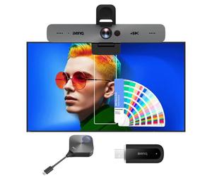 BenQ Bundle 2 : SL5504 + TWY31 + DVY32 + WD02AT Solution de collaboration complète pour vos salles de réunion : écran 4K UHD 55'', caméra 4K 120°,