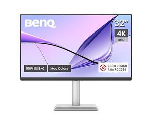 BenQ MA320U Écran 32" 4K 3840 x 2160 pour MacBook Pro/Air, Double USB-C, Alimentation 90 W, Correspondance des Couleurs Mac, concentrateur USB, contrôle de la luminosité et du Volume sur Mac, Support