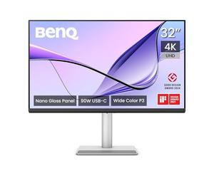 BenQ MA320UP Écran 32" 4K 3840x2160 pour MacBook Pro/Air, Dual USB-C, 90W Power Delivery, Mac Color Match, Hub USB, Contrôle de la Luminosité et du Volume sur Mac, Hauteur et Inclinaison Réglable